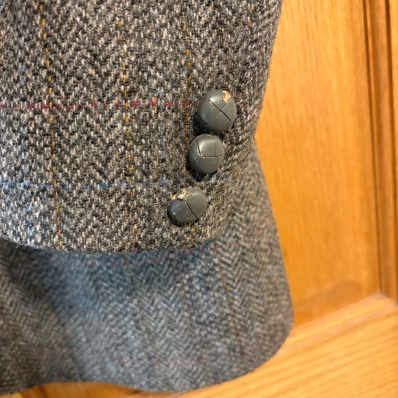 Vtg Botany 500 Wool Tweed Gray Herringbone Sport Coat Blazer Jacket Men’s 40 USA - Picture 5 of 8